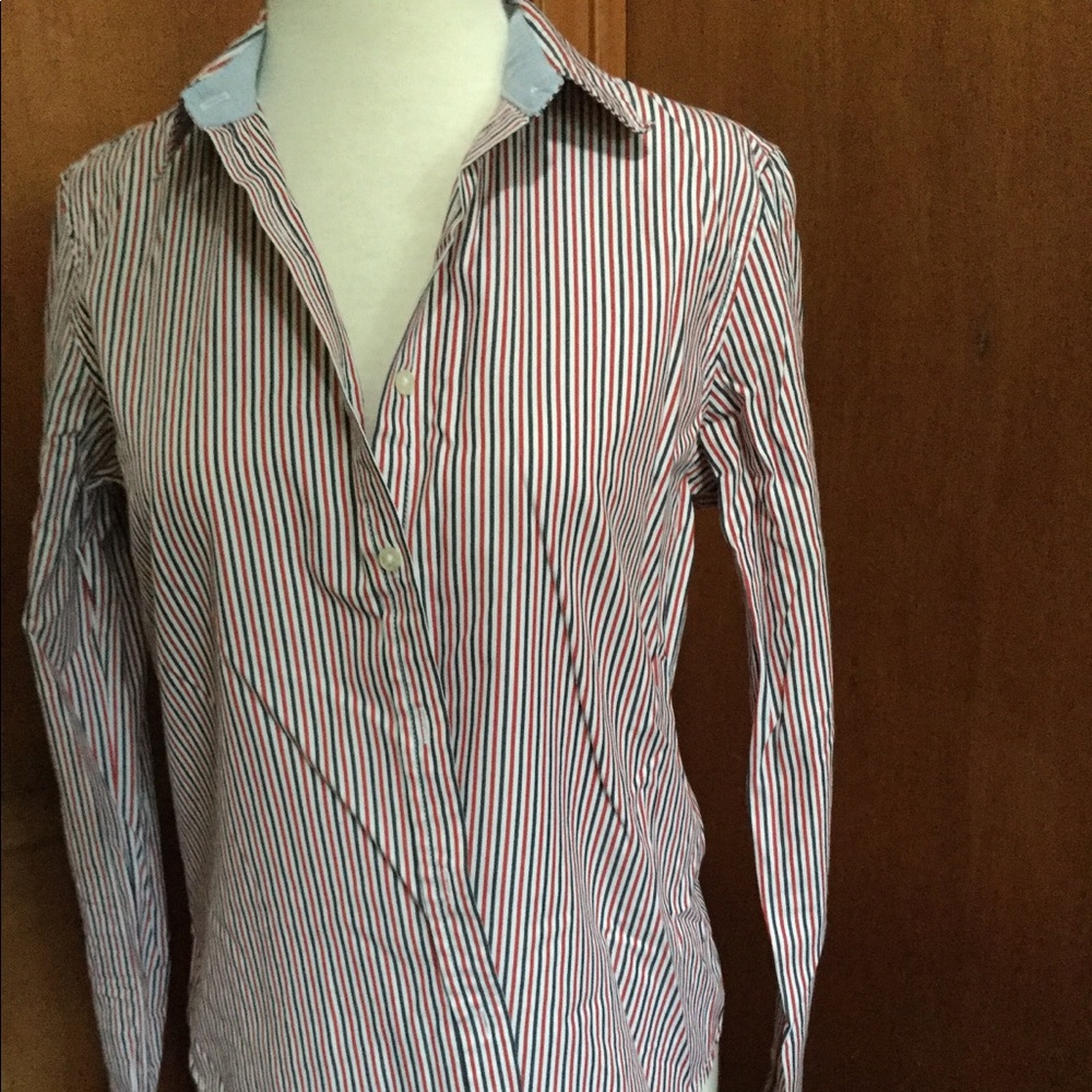 Tommy Hilfiger red, white, and blue button up.